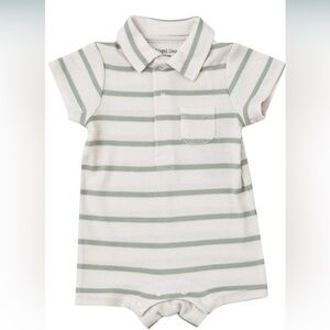 Angel Dear White and Green Polo Shortie Casual Style